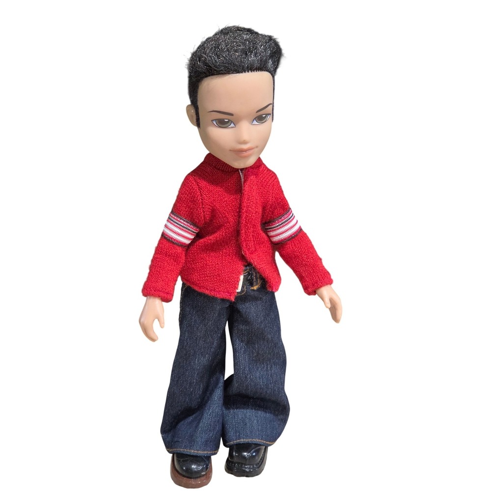 Bratz‎ Boyz Cameron Doll 2003 MGA Entertainment Red Sweater Denim Jeans Y2K Toy